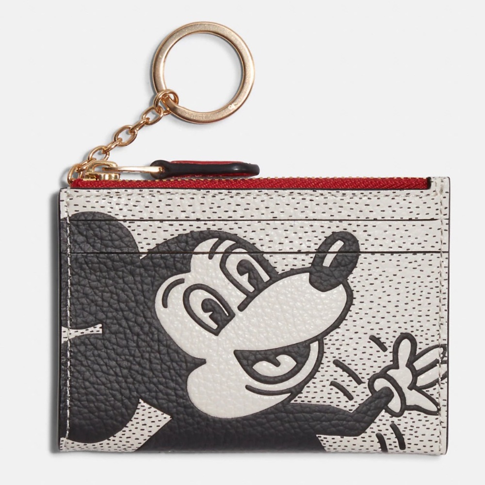 Coach Disney Mickey Mouse X Keith Haring Mini Skinny Id Case